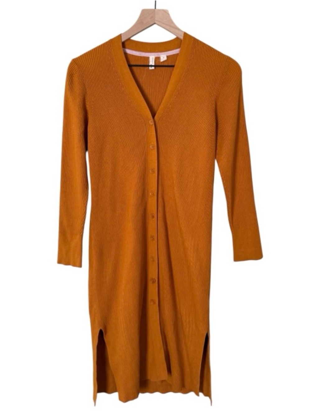 Anthropologie Moth Meadow Rue Cali Duster Cardigan in Cedar Orange Medium Petite
